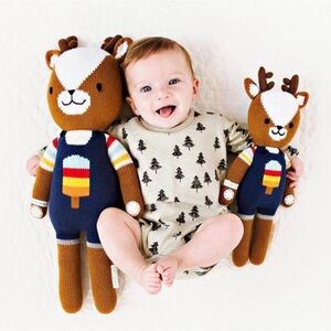 Cuddle + Kind Scout the Deer hand-knit doll.